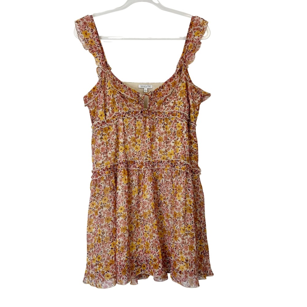 Patrons of Peace Floral Babydoll‎ Dress Women's Large Bohemian Boho